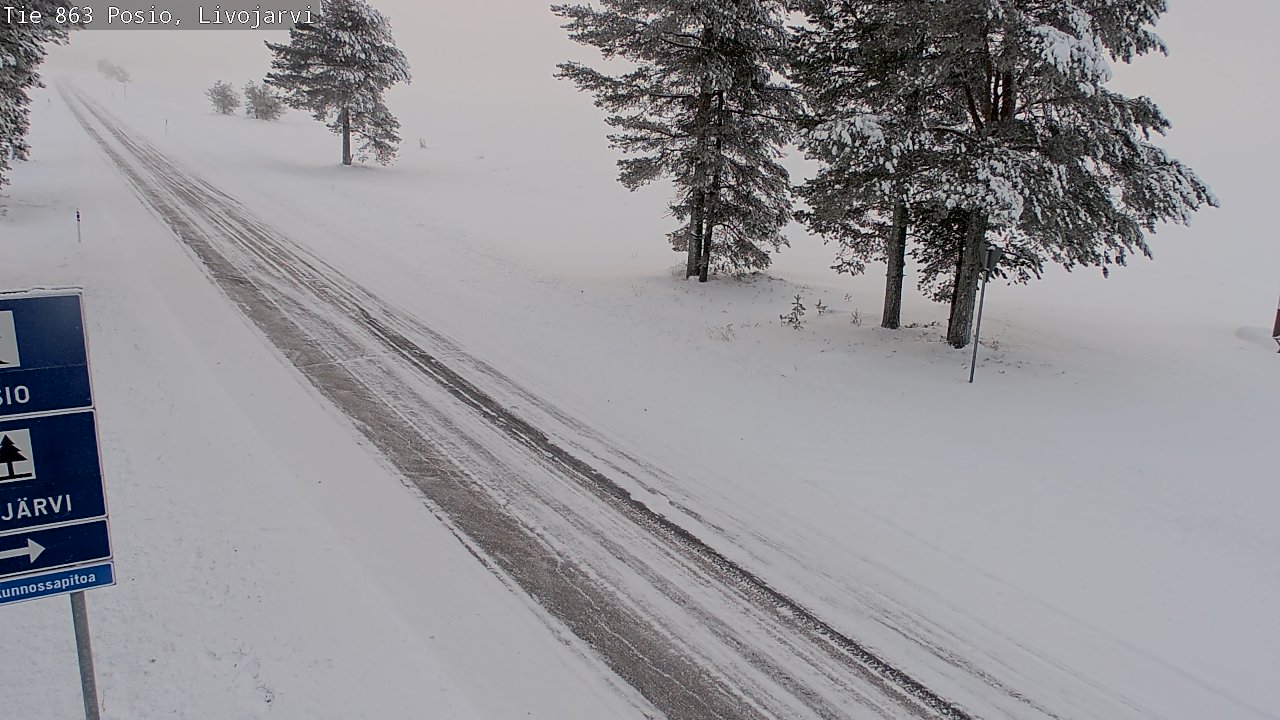Weather Camera Image Väg 863 Livojärvi, Posio, Lappi