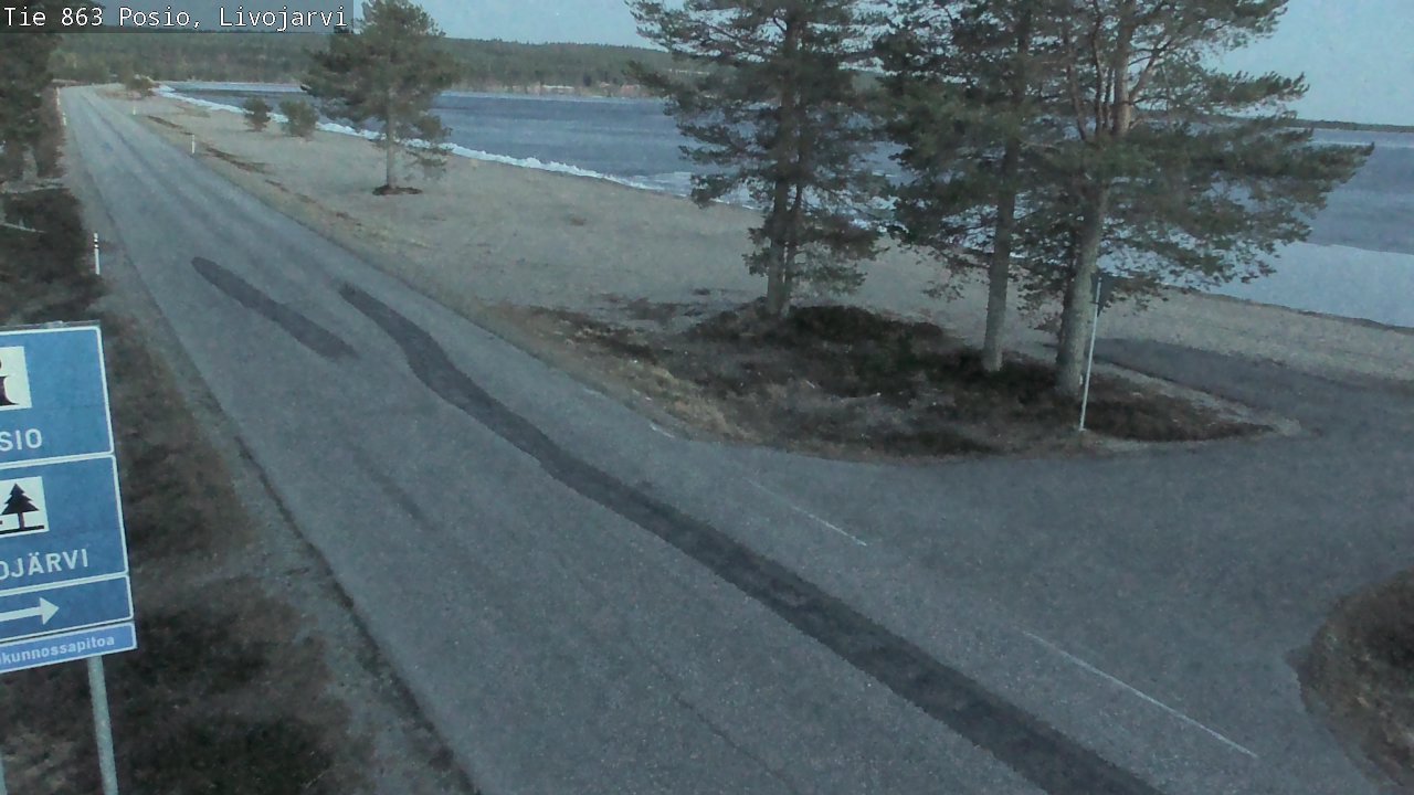 Weather Camera Image Väg 863 Livojärvi, Posio, Lappi