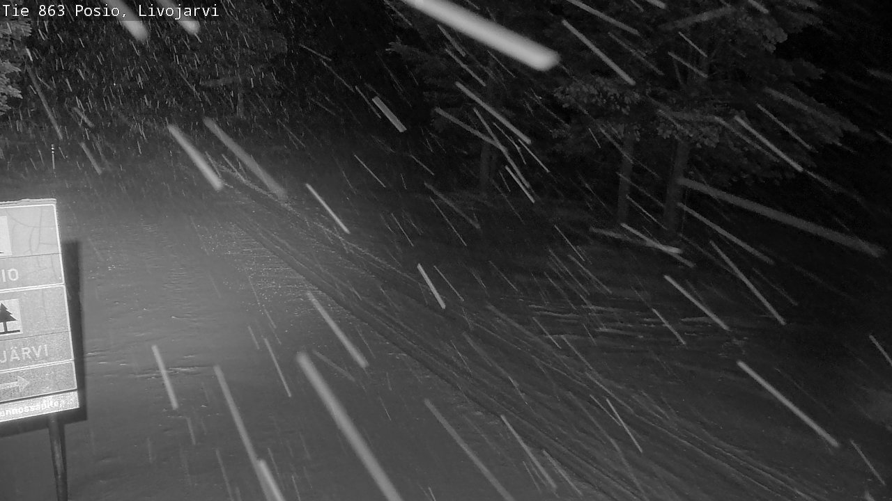 Weather Camera Image Road 863 Livojärvi, Posio, Lappi