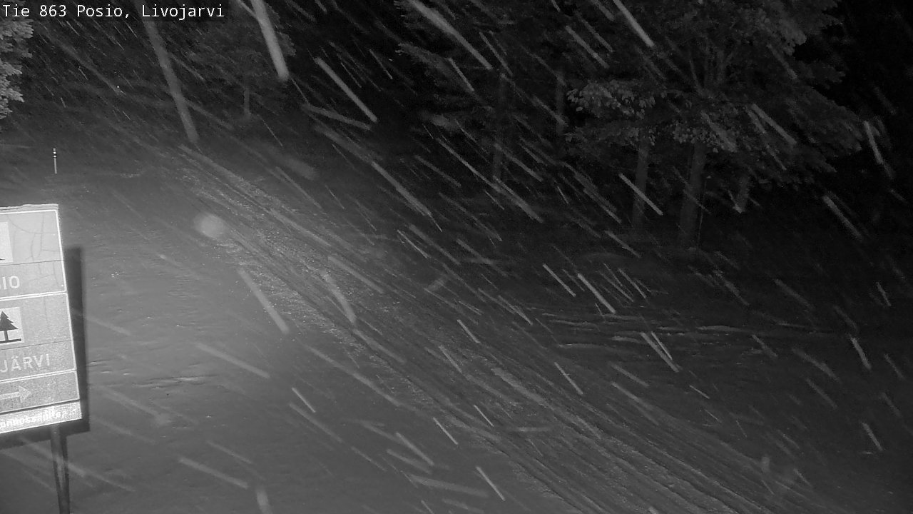 Weather Camera Image Road 863 Livojärvi, Posio, Lappi