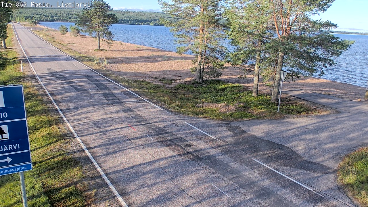Weather Camera Image Road 863 Livojärvi, Posio, Lappi