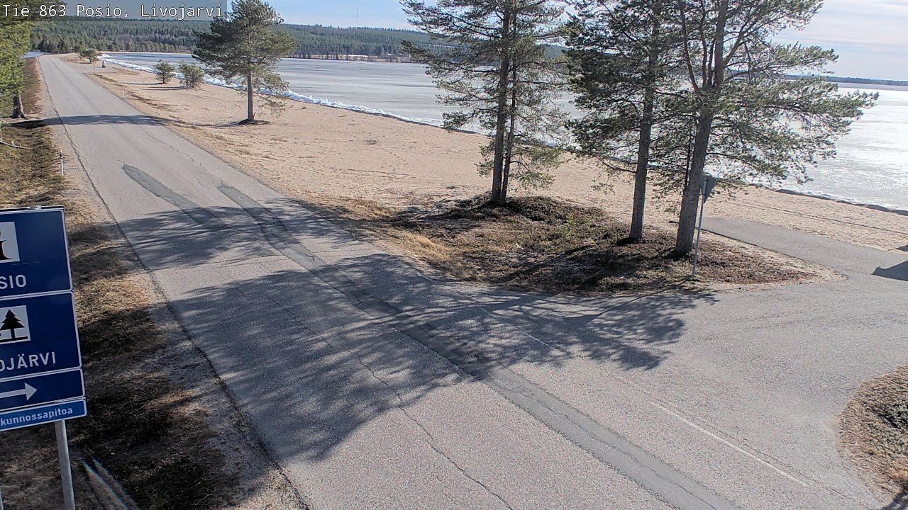 Weather Camera Image Väg 863 Livojärvi, Posio, Lappi