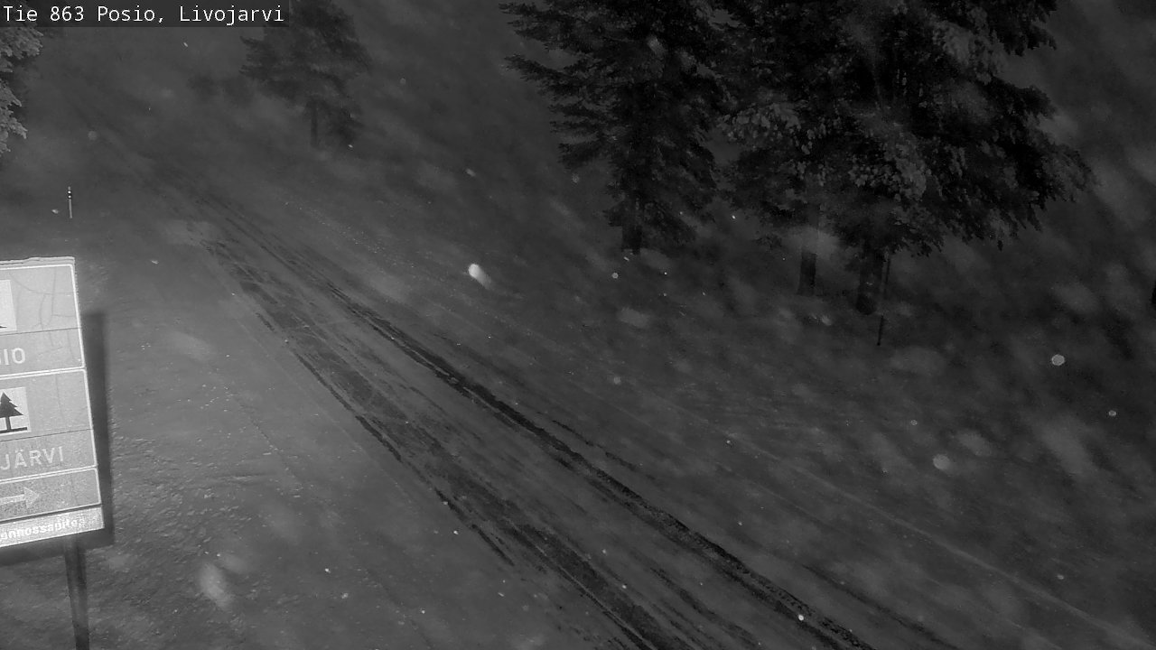 Weather Camera Image Väg 863 Livojärvi, Posio, Lappi