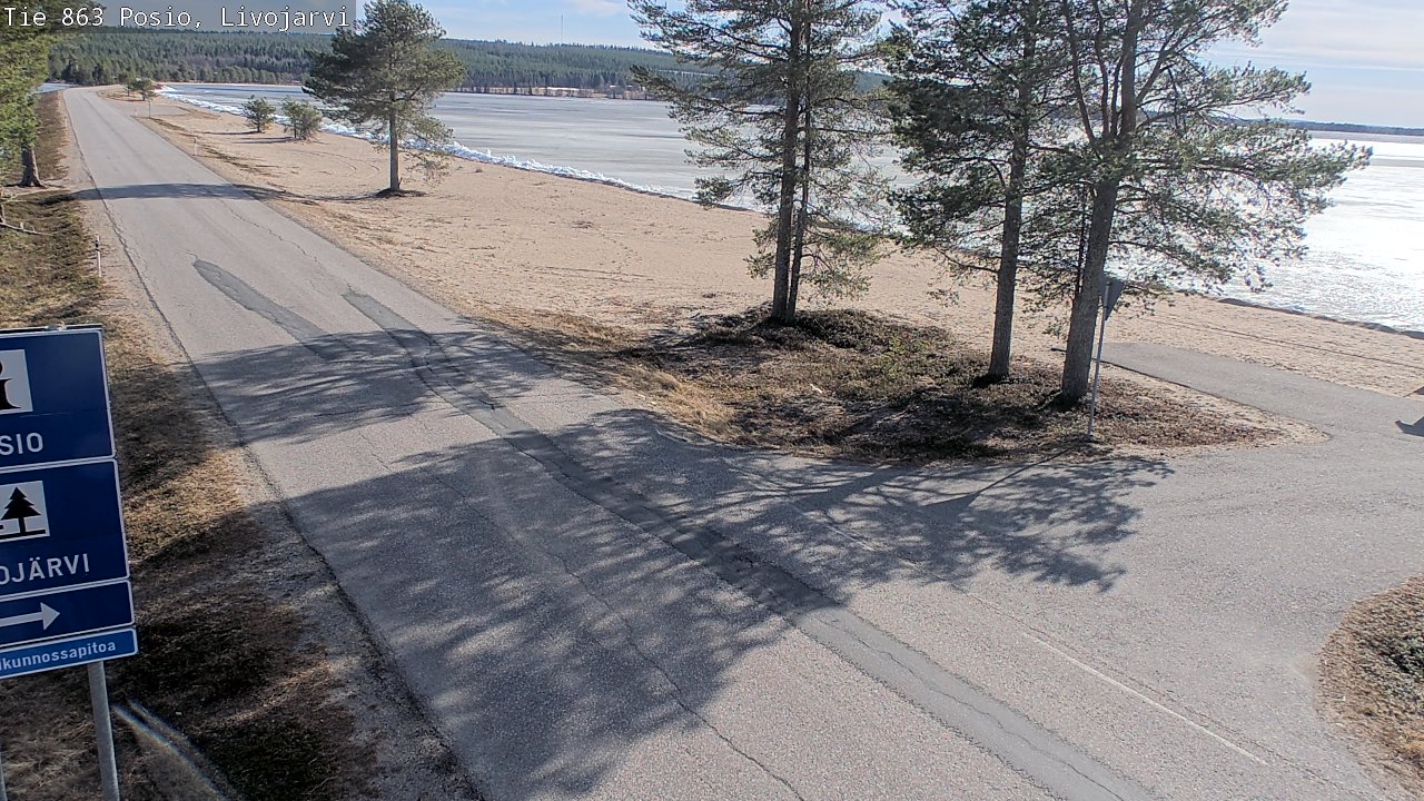 Weather Camera Image Väg 863 Livojärvi, Posio, Lappi