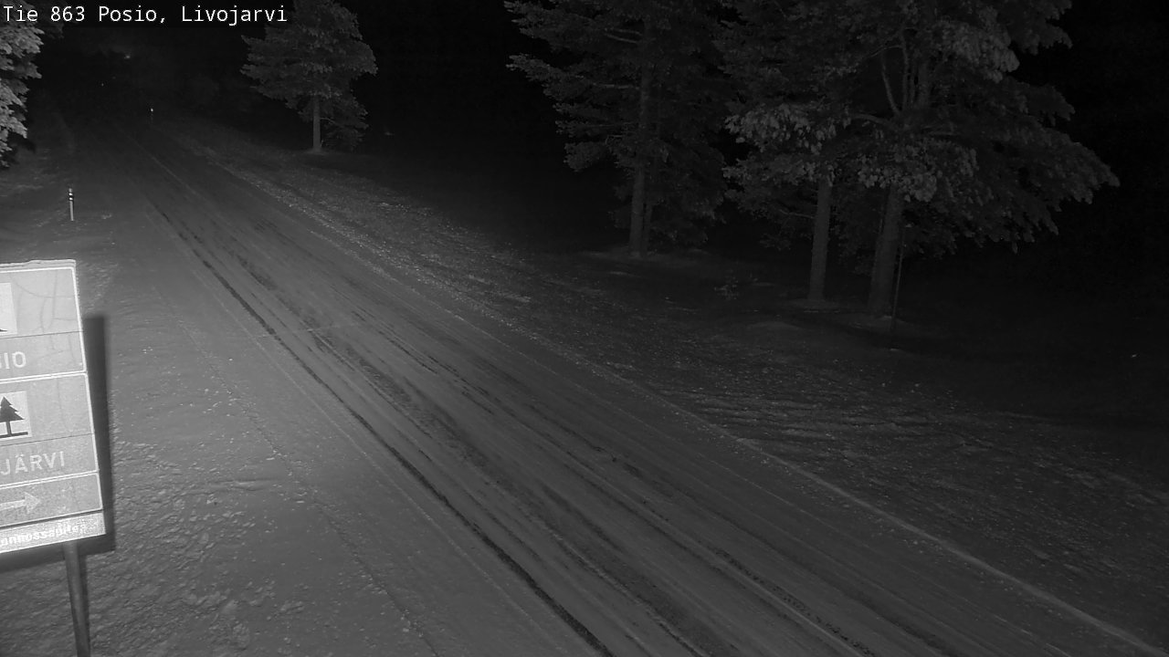Weather Camera Image Väg 863 Livojärvi, Posio, Lappi