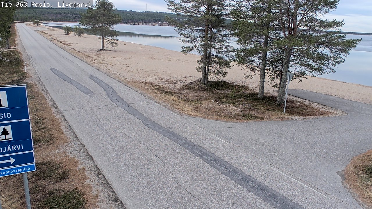 Weather Camera Image Väg 863 Livojärvi, Posio, Lappi