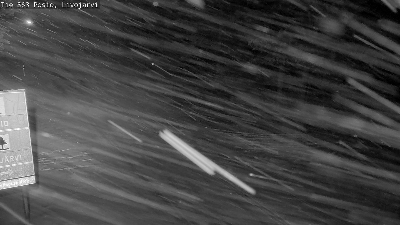 Weather Camera Image Road 863 Livojärvi, Posio, Lappi