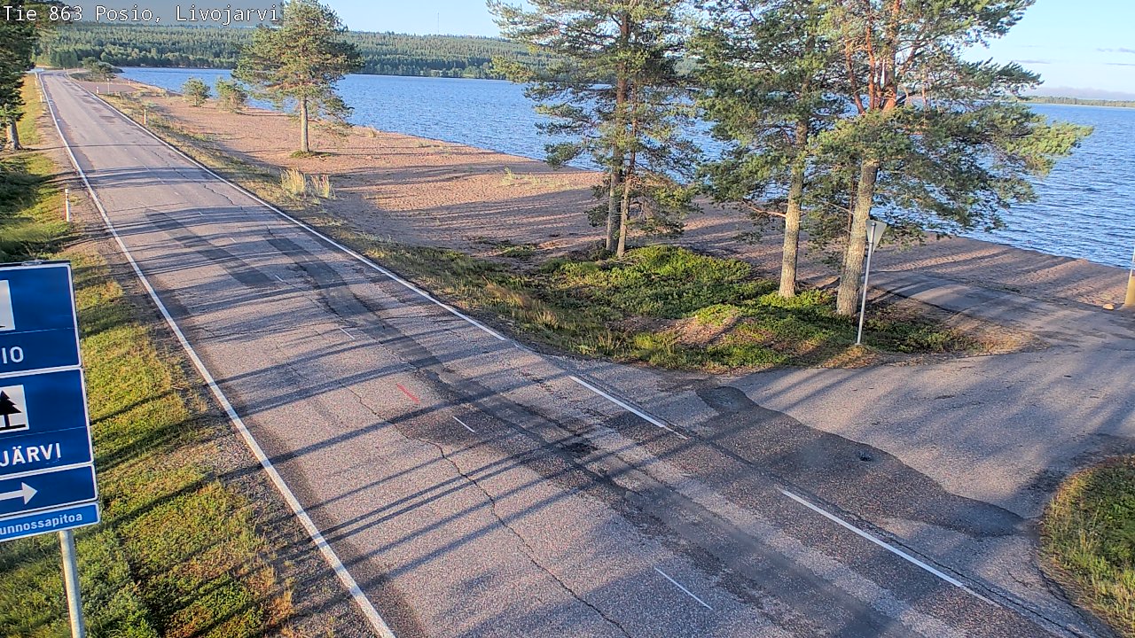 Weather Camera Image Road 863 Livojärvi, Posio, Lappi