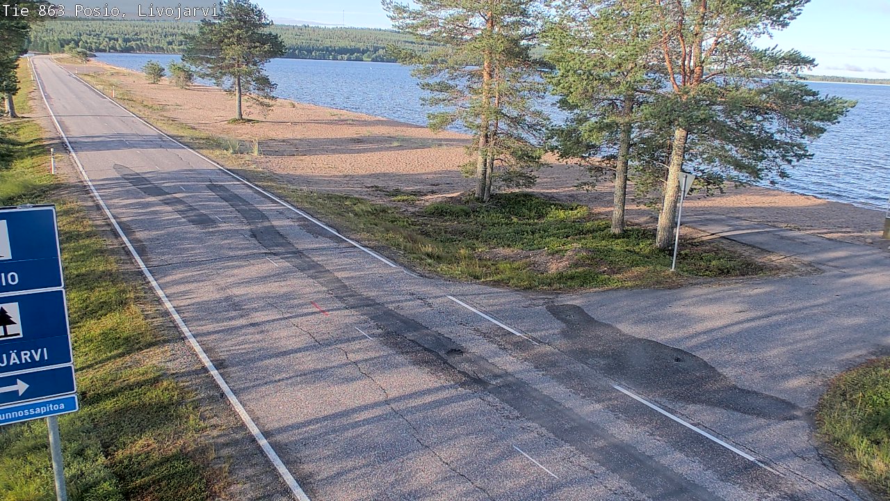 Weather Camera Image Road 863 Livojärvi, Posio, Lappi