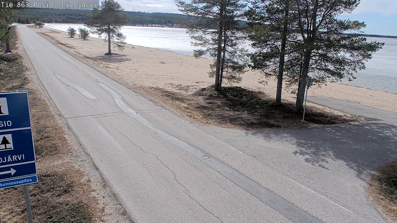 Weather Camera Image Väg 863 Livojärvi, Posio, Lappi