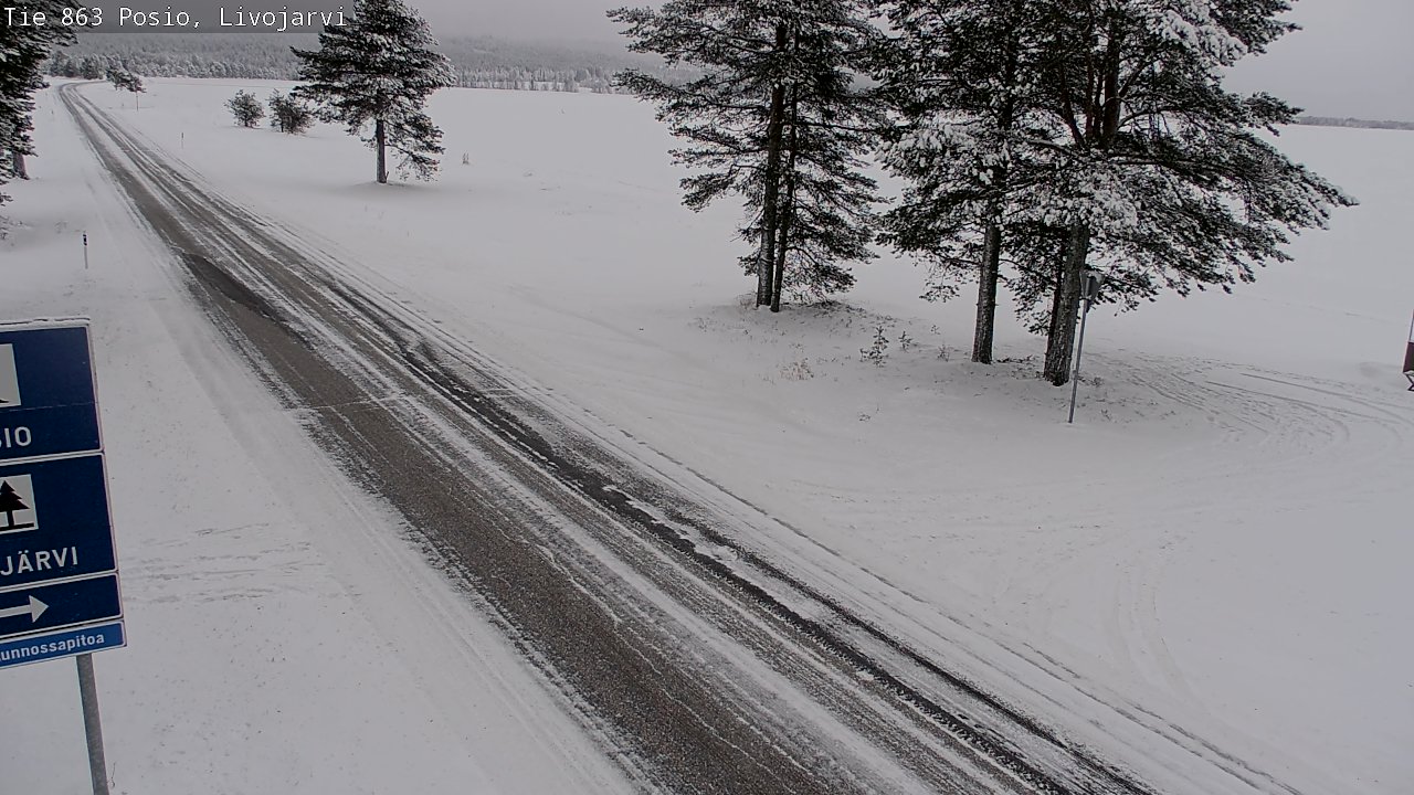 Weather Camera Image Road 863 Livojärvi, Posio, Lappi