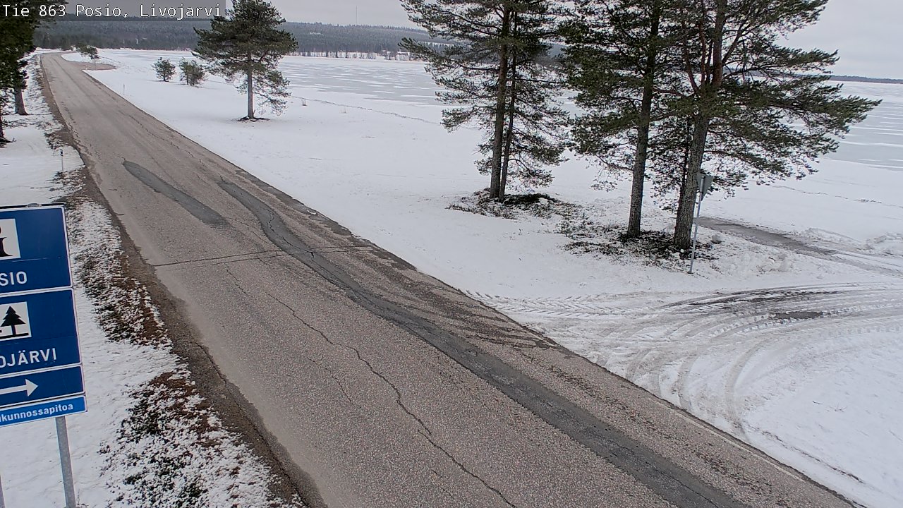 Weather Camera Image Road 863 Livojärvi, Posio, Lappi