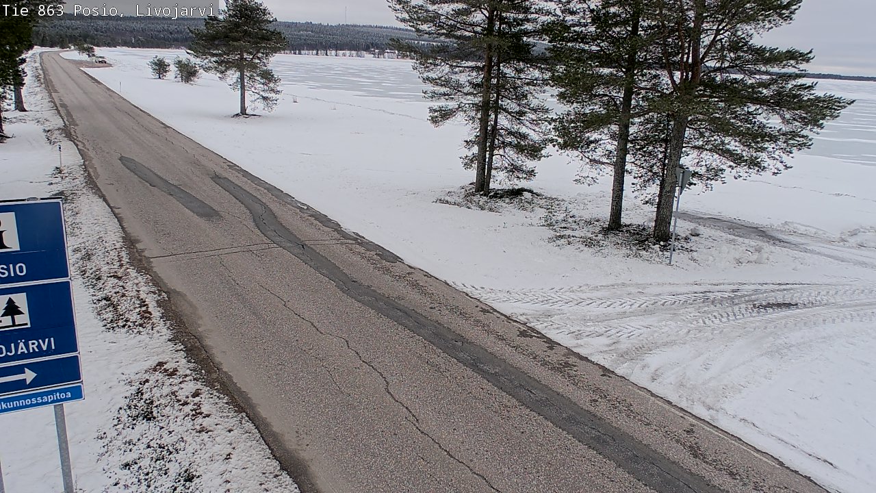 Weather Camera Image Väg 863 Livojärvi, Posio, Lappi
