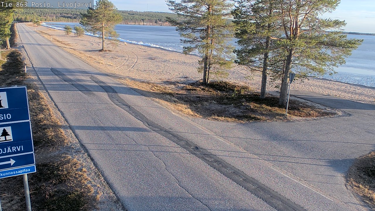 Weather Camera Image Väg 863 Livojärvi, Posio, Lappi
