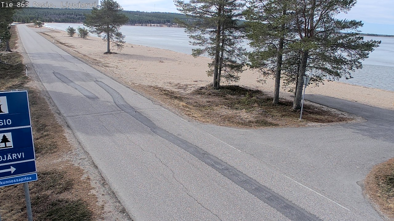 Weather Camera Image Väg 863 Livojärvi, Posio, Lappi