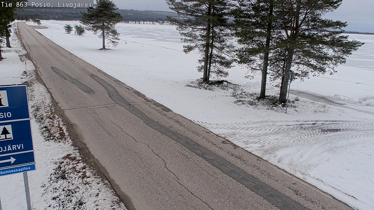 Weather Camera Image Väg 863 Livojärvi, Posio, Lappi