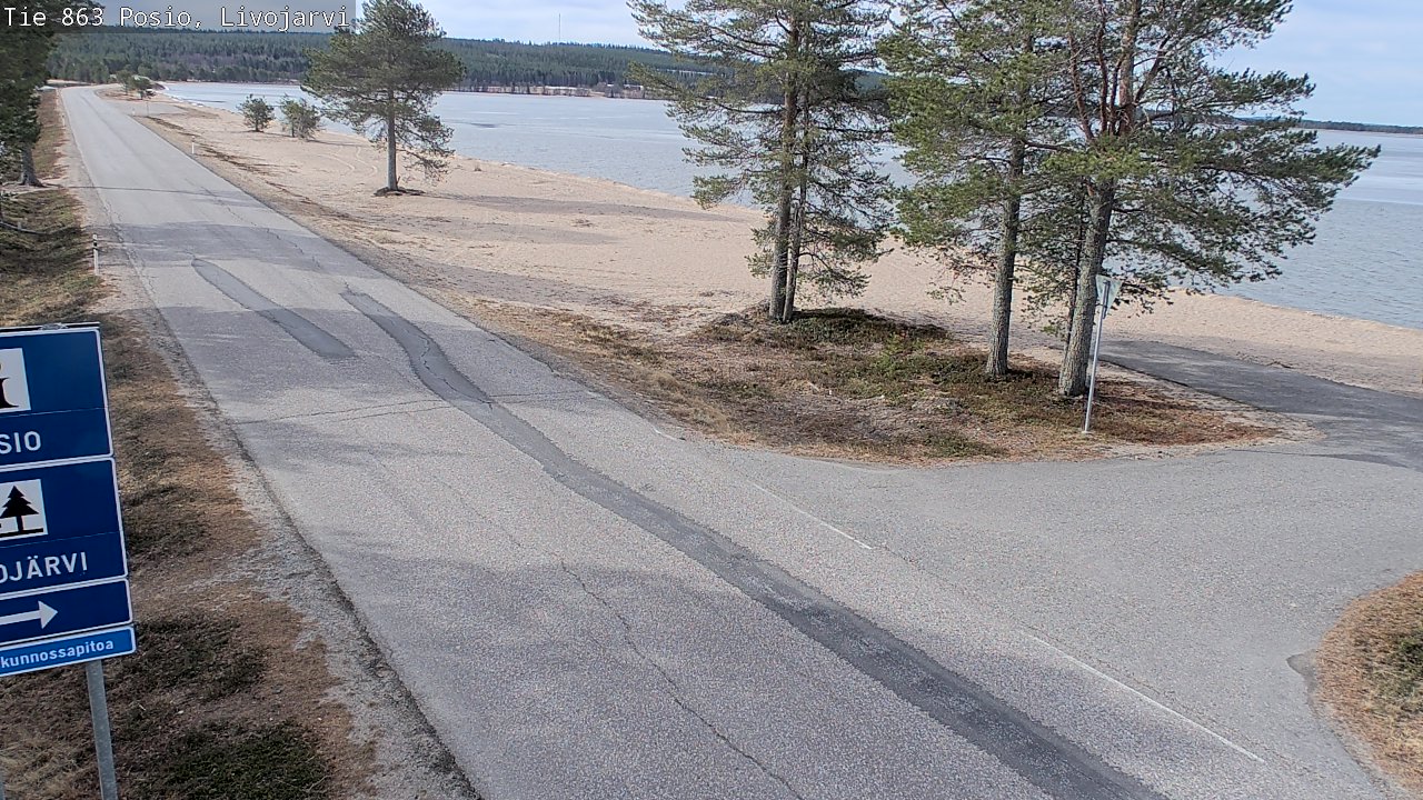 Weather Camera Image Väg 863 Livojärvi, Posio, Lappi