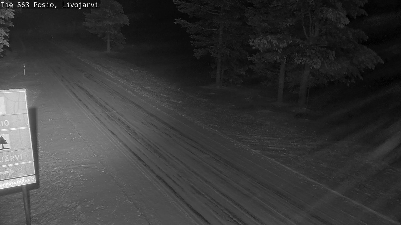 Weather Camera Image Väg 863 Livojärvi, Posio, Lappi