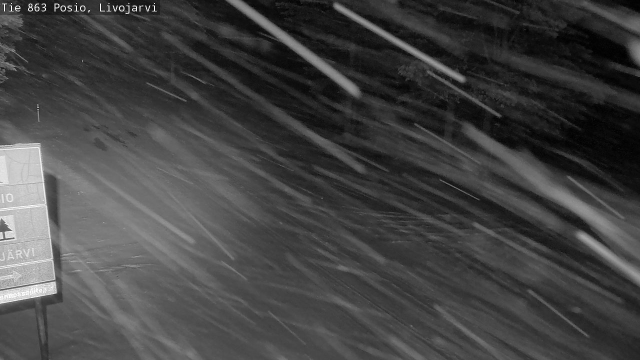 Weather Camera Image Road 863 Livojärvi, Posio, Lappi