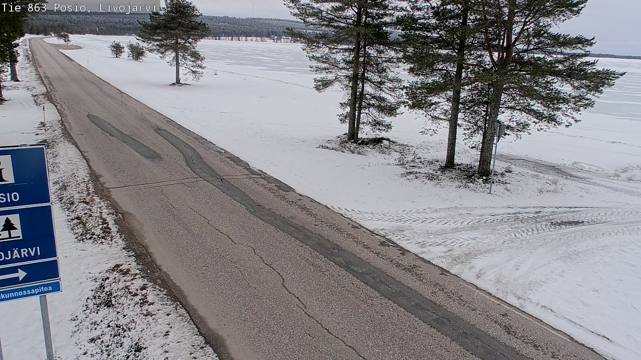 Weather Camera Image Road 863 Livojärvi, Posio, Lappi
