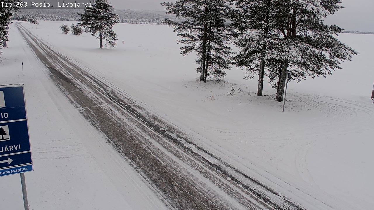 Weather Camera Image Road 863 Livojärvi, Posio, Lappi