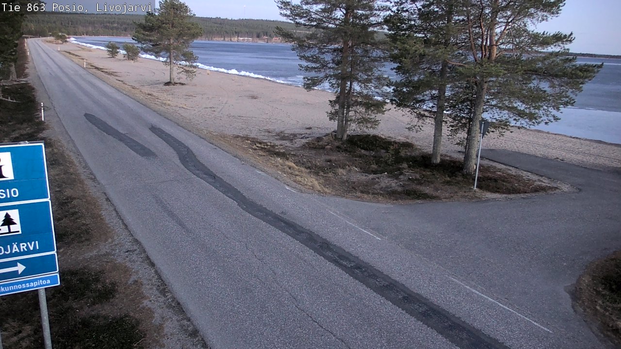 Weather Camera Image Väg 863 Livojärvi, Posio, Lappi