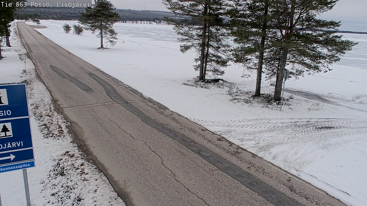 Weather Camera Image Väg 863 Livojärvi, Posio, Lappi