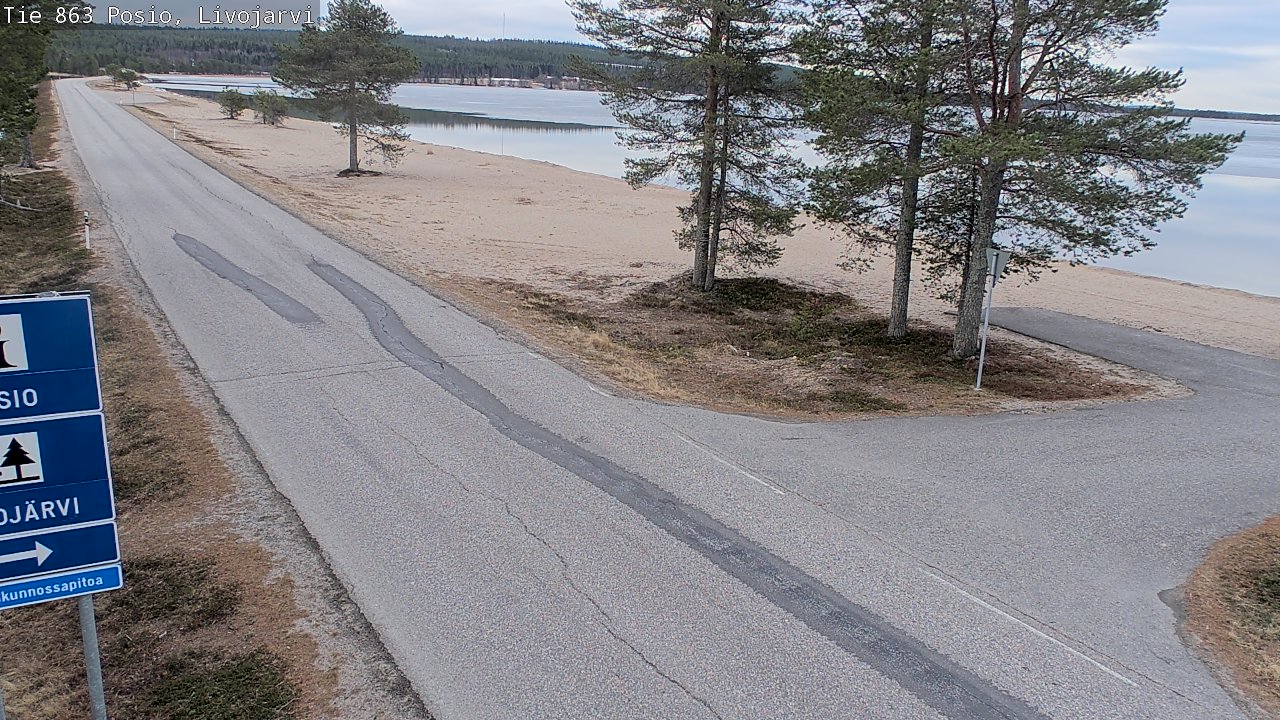 Weather Camera Image Väg 863 Livojärvi, Posio, Lappi