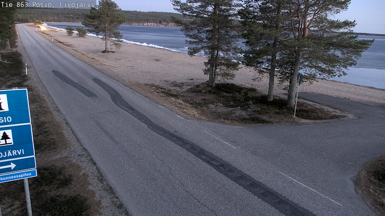 Weather Camera Image Väg 863 Livojärvi, Posio, Lappi
