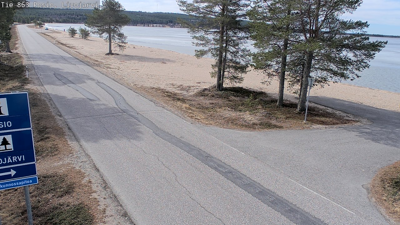 Weather Camera Image Väg 863 Livojärvi, Posio, Lappi