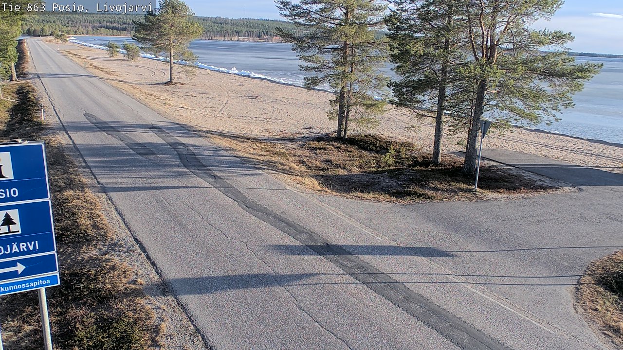 Weather Camera Image Väg 863 Livojärvi, Posio, Lappi