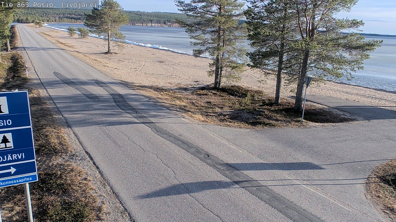 Weather Camera Image Väg 863 Livojärvi, Posio, Lappi