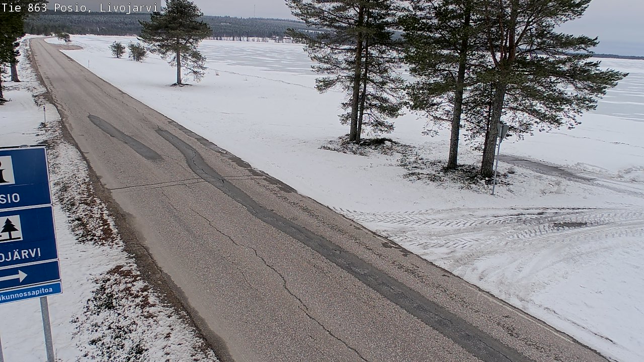 Weather Camera Image Väg 863 Livojärvi, Posio, Lappi