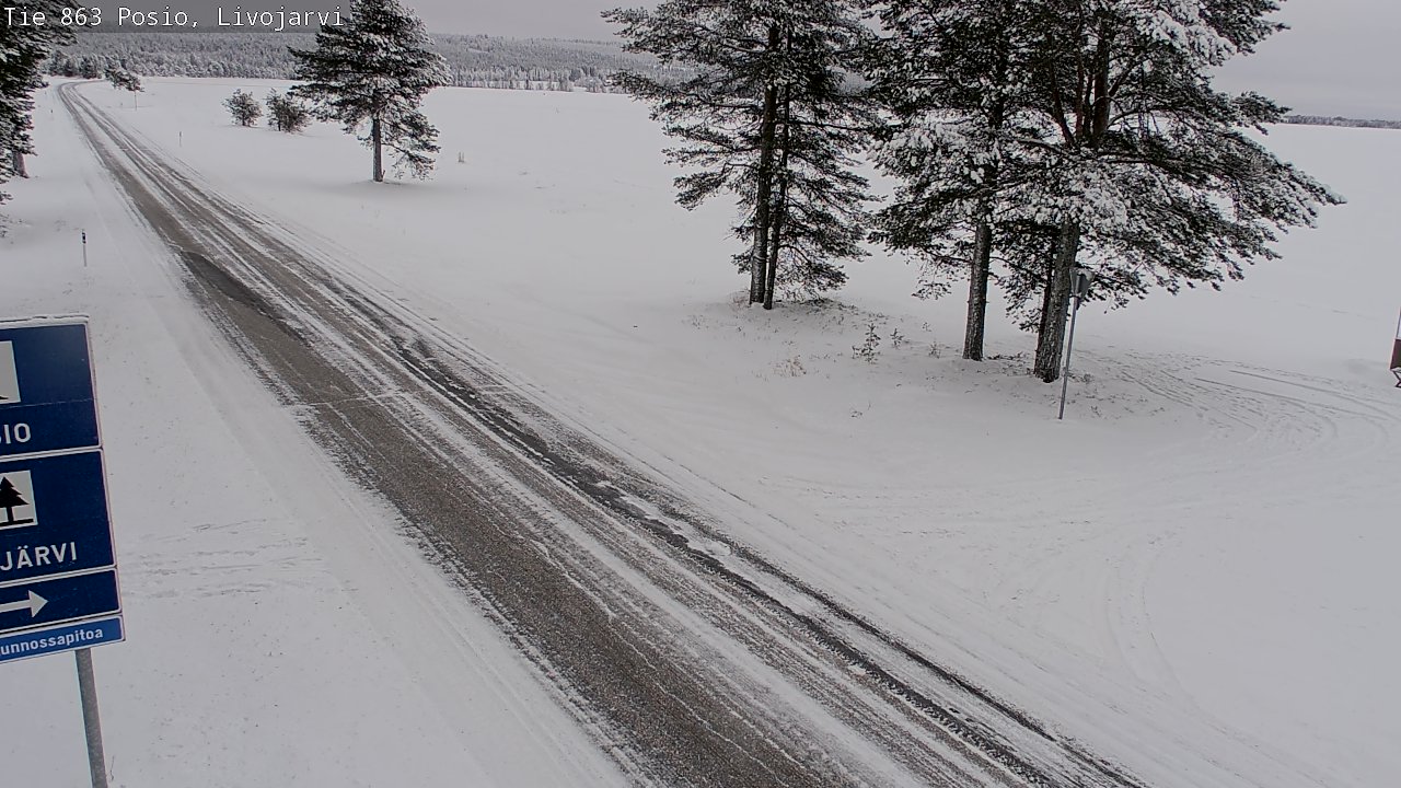 Kelikamerat Kuva Tie 863 Livojärvi, Posio, Lappi