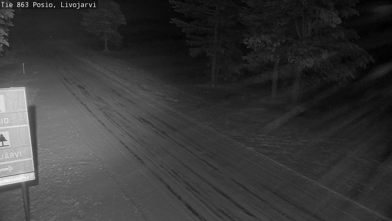 Weather Camera Image Väg 863 Livojärvi, Posio, Lappi