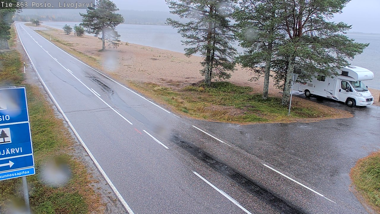 Weather Camera Image Väg 863 Livojärvi, Posio, Lappi