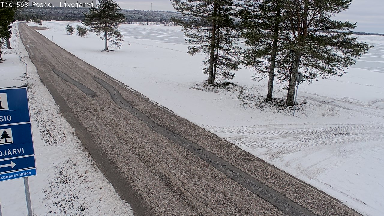 Weather Camera Image Väg 863 Livojärvi, Posio, Lappi