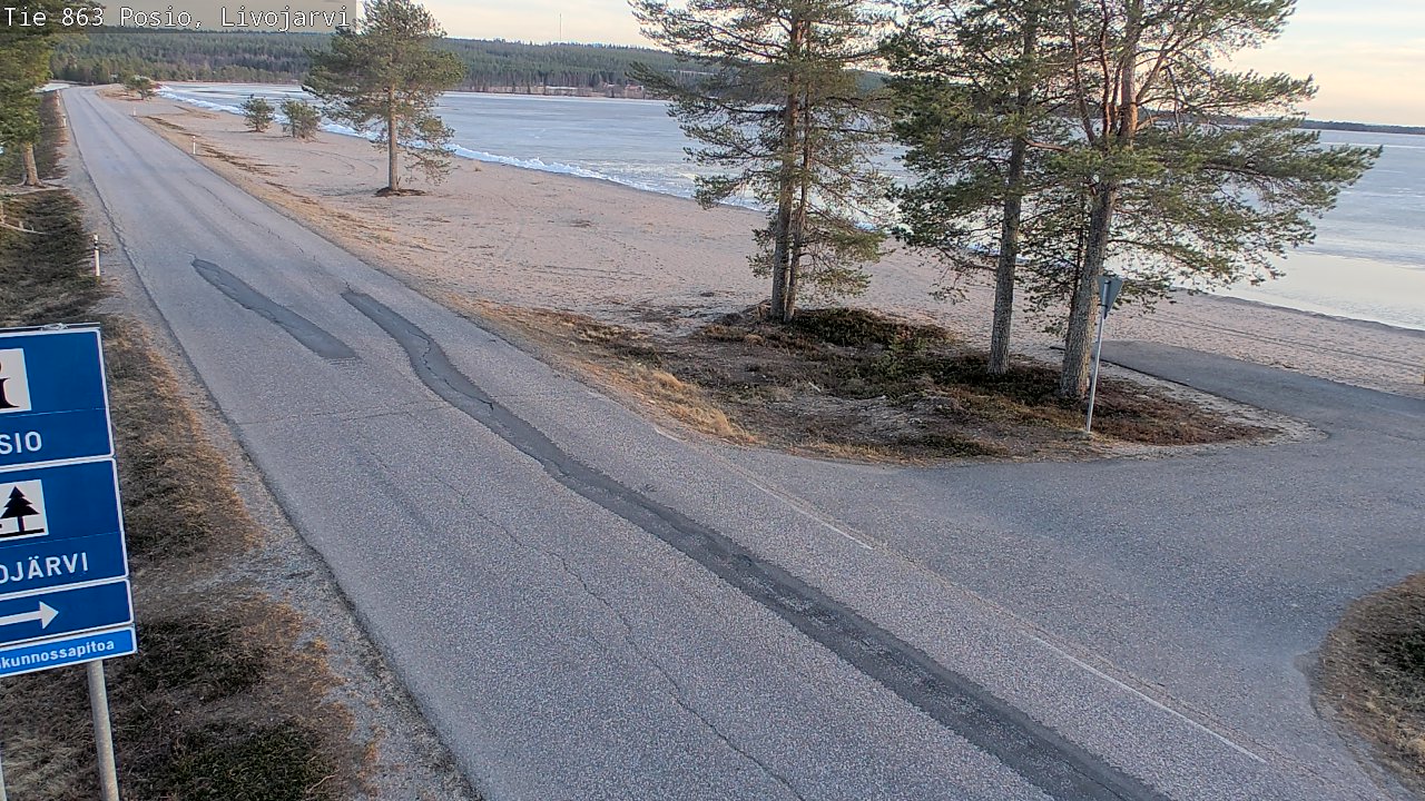 Weather Camera Image Väg 863 Livojärvi, Posio, Lappi