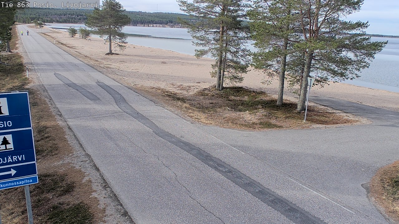 Weather Camera Image Väg 863 Livojärvi, Posio, Lappi