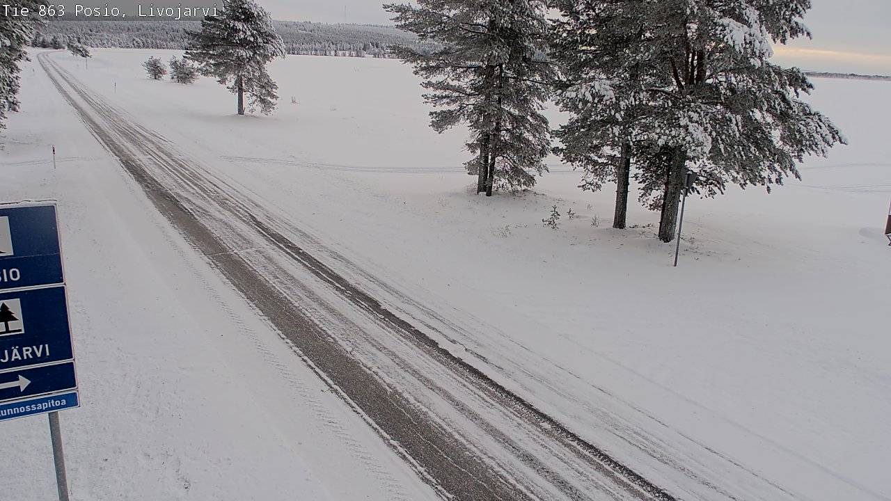 Weather Camera Image Road 863 Livojärvi, Posio, Lappi