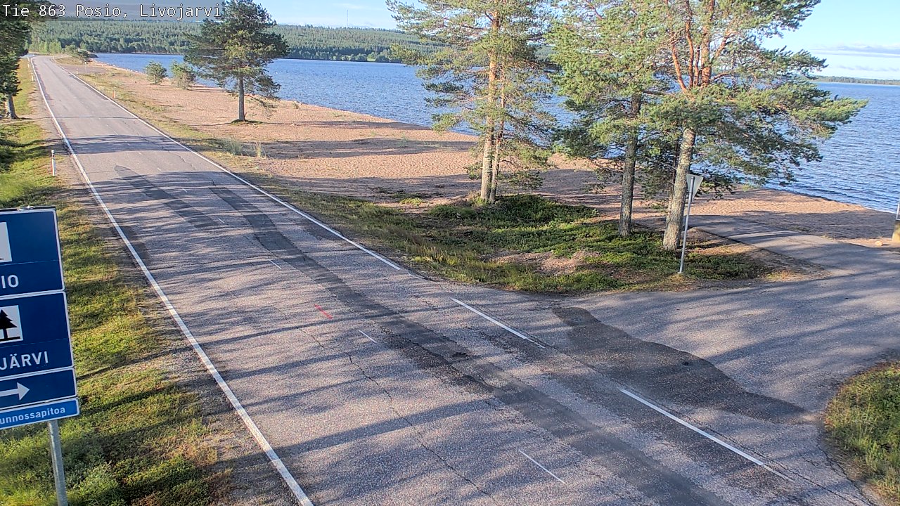 Weather Camera Image Road 863 Livojärvi, Posio, Lappi
