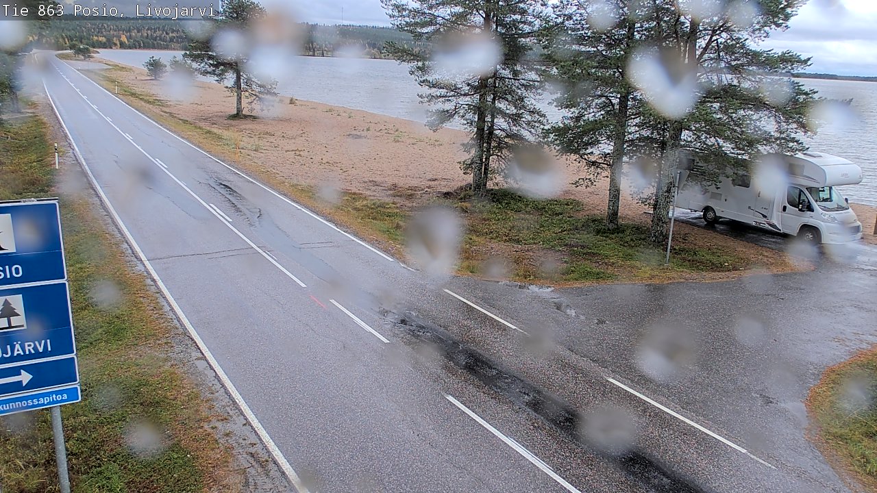 Weather Camera Image Väg 863 Livojärvi, Posio, Lappi