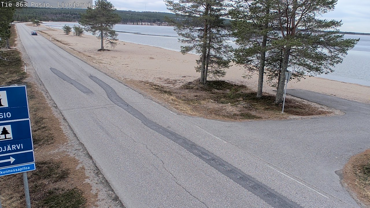 Weather Camera Image Väg 863 Livojärvi, Posio, Lappi