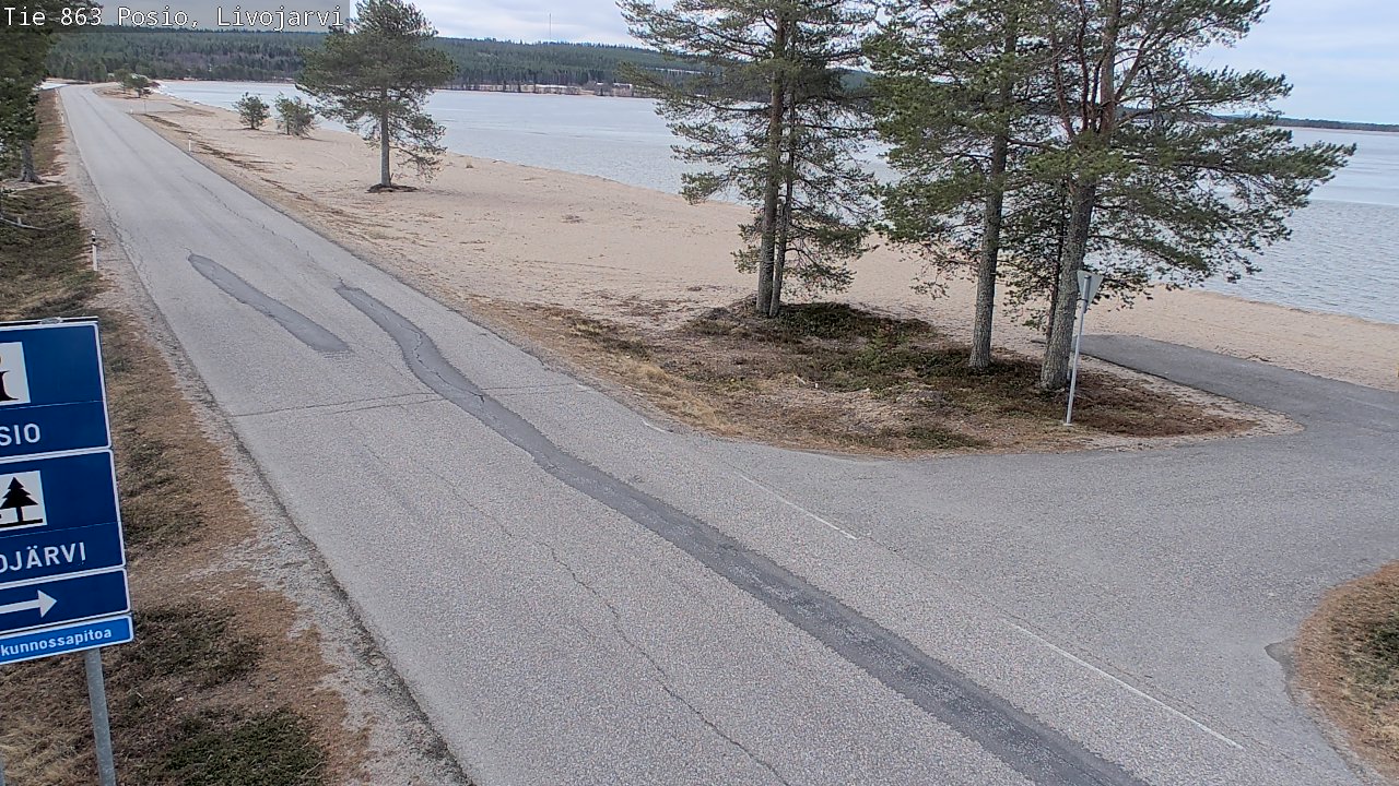 Weather Camera Image Väg 863 Livojärvi, Posio, Lappi