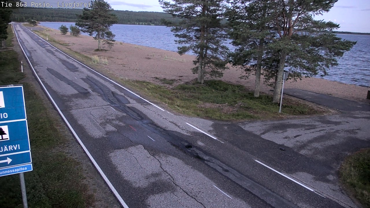 Kelikamerat Kuva Tie 863 Livojärvi, Posio, Lappi