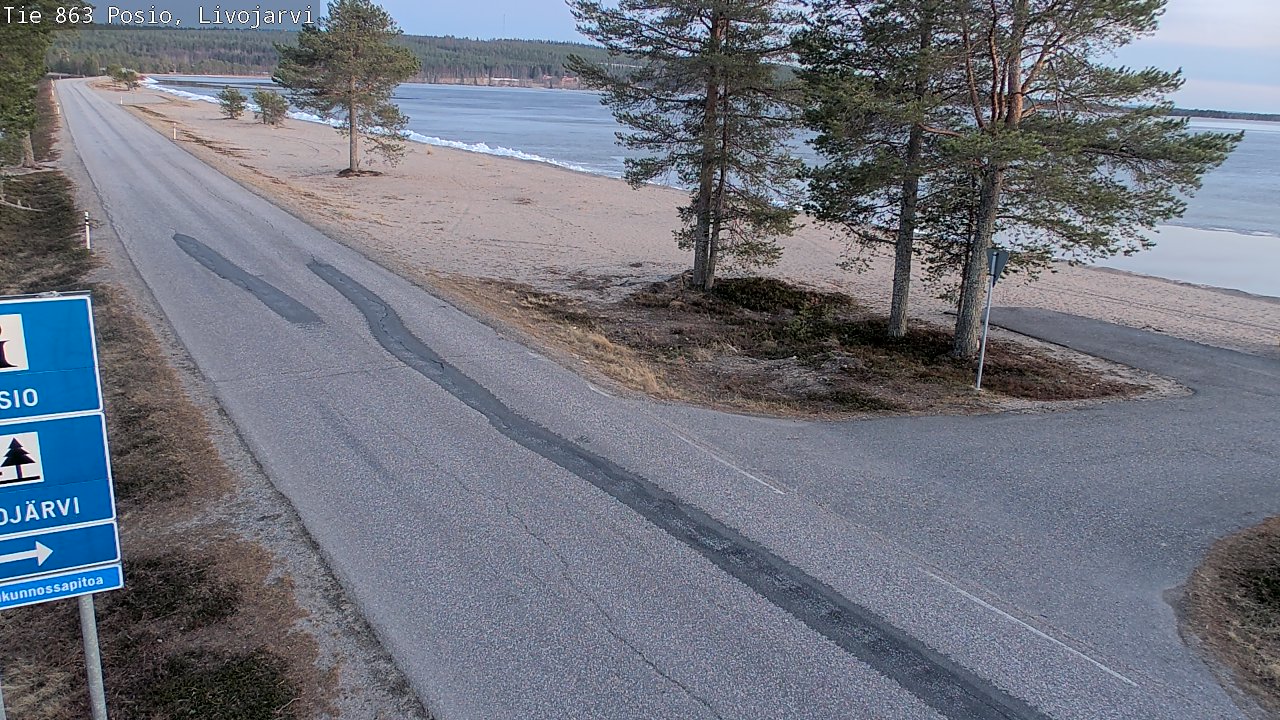 Weather Camera Image Väg 863 Livojärvi, Posio, Lappi