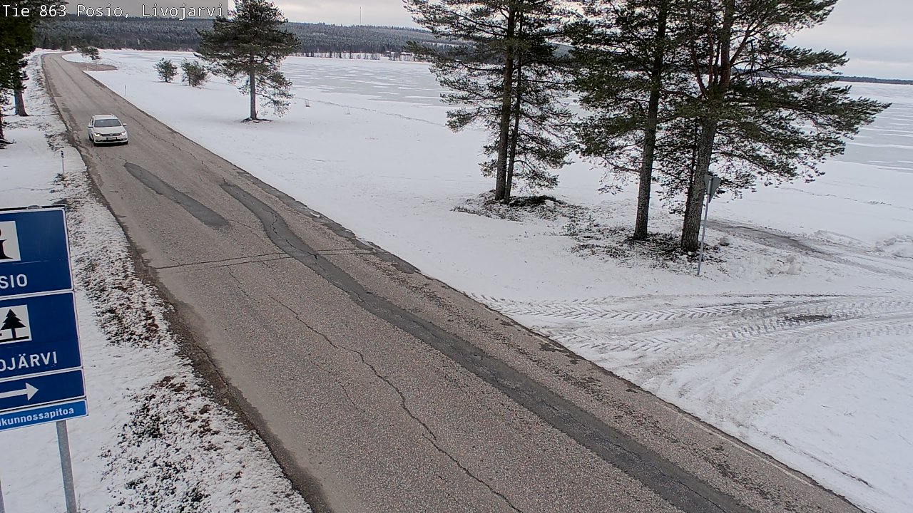 Weather Camera Image Road 863 Livojärvi, Posio, Lappi