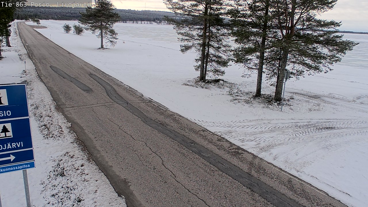 Weather Camera Image Väg 863 Livojärvi, Posio, Lappi