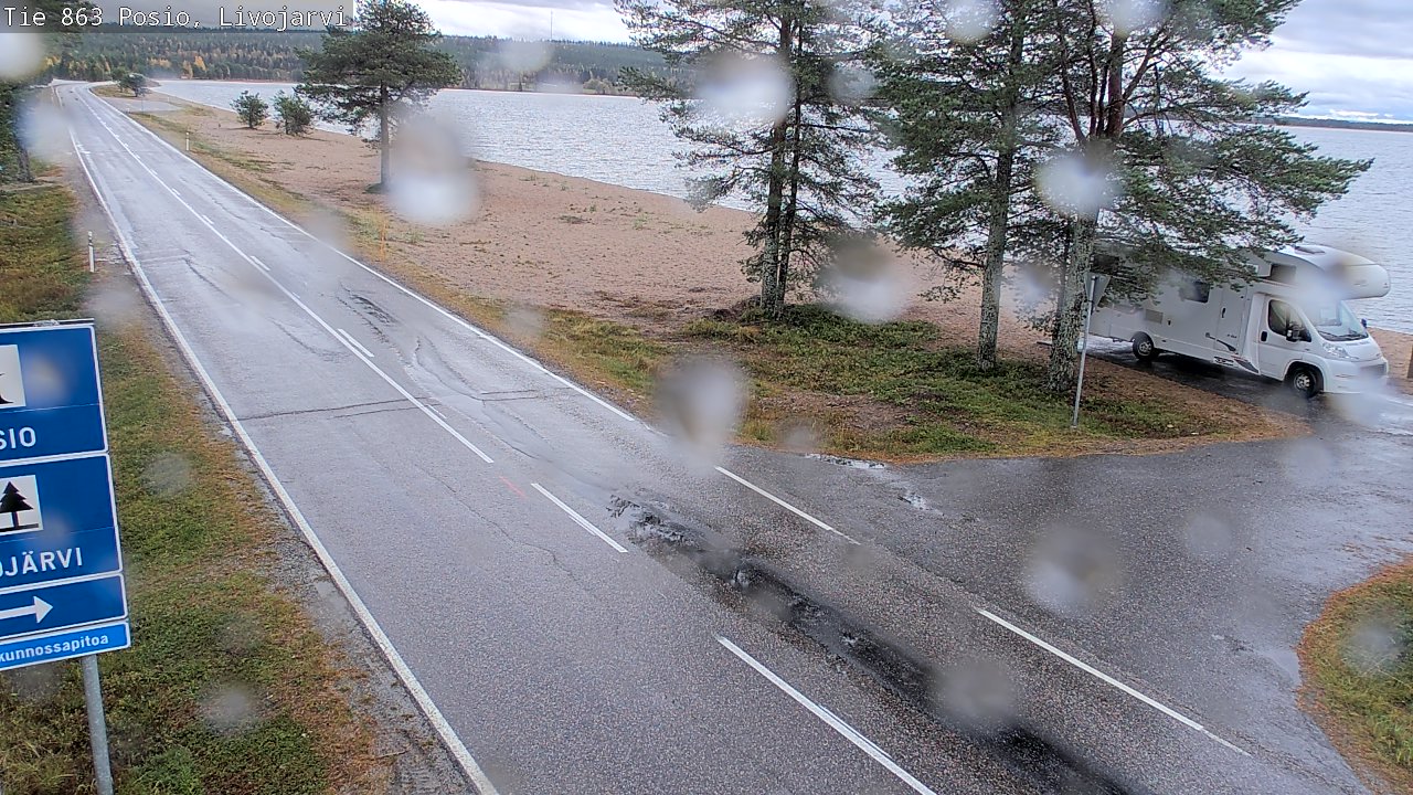 Weather Camera Image Väg 863 Livojärvi, Posio, Lappi
