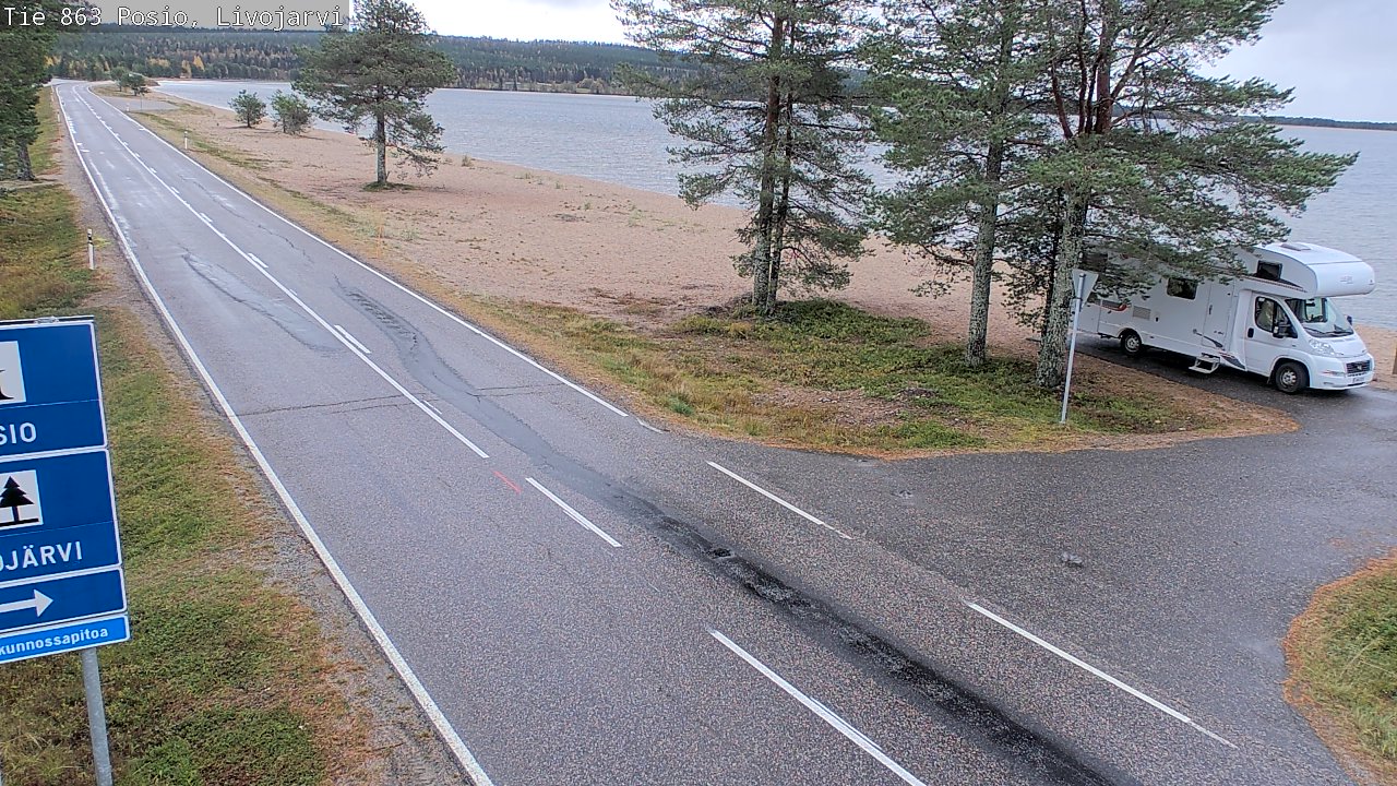 Weather Camera Image Road 863 Livojärvi, Posio, Lappi